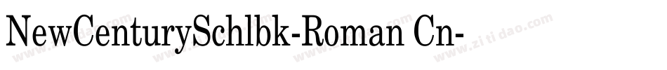 NewCenturySchlbk-Roman Cn字体转换